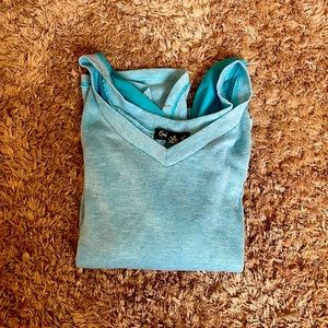 Blue Polyester Athletic Shirt